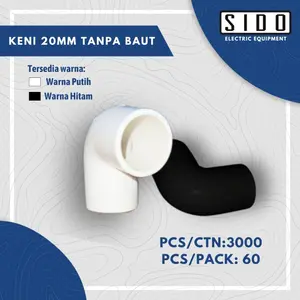 20MM Sambungan Pipa L 20mm Knie Knee Keni Elbow Pipa Listrik 20 MM LOKAL