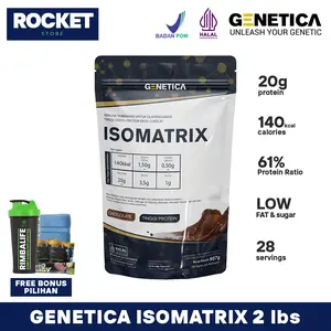 GENETICA Isomatrix 2 lbs 907 gram - Whey Protein with Isolate Vegan Protein Suplemen Fitness