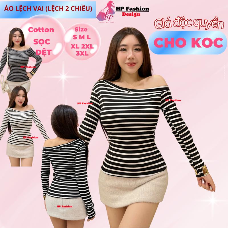[SỌC MỚI Ở CUỐI] Áo thun lệch trễ hở vai body dài tay, áo kiểu nữ màu đen trắng đỏ co giãn mùa hè mùa đông noel tết tôn dáng  HP5 Nhung Top có bigsize