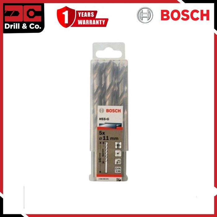 Gambar Bosch Mata Bor HSS-G Metal Drill Bit 11.0 MM X 5 PCS dari Drill&Co Kota Administrasi Jakarta Barat Tokopedia