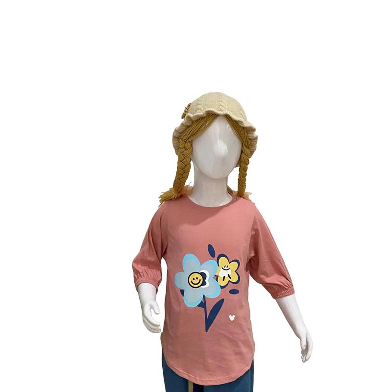 atasan anak usia 3-12 tahun baju blouse tangan 3/4 bahan cotton combed Fashion 1