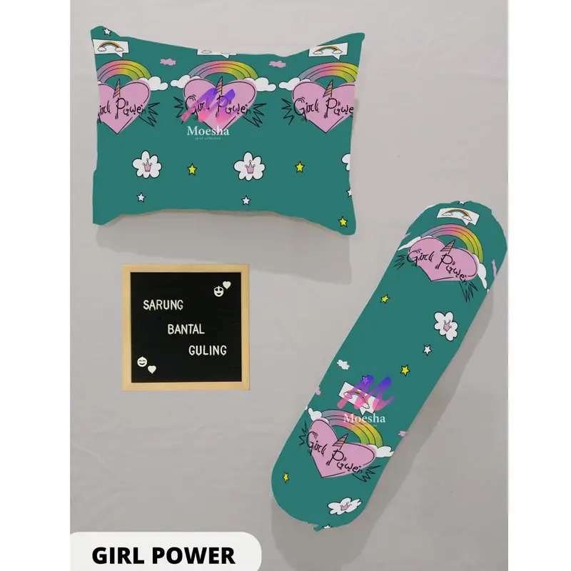 Sarung Bantal dan Sarung Guling Katun  SET Motif  Aesthetic Abstrak Karakter 4