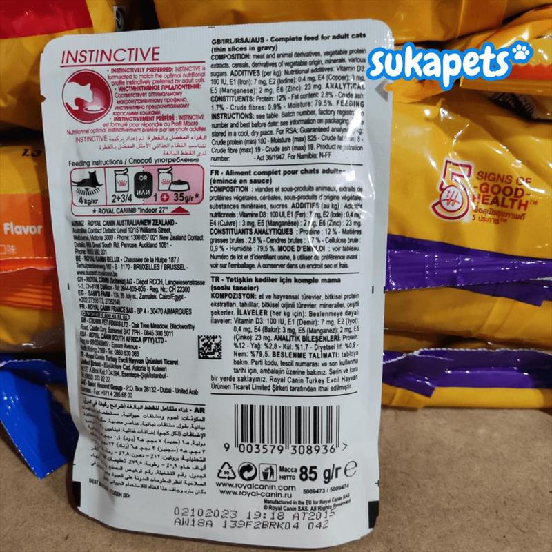 Royal Canin Instinctive In Gravy Makanan Kucing Dewasa Wet 85gr 2