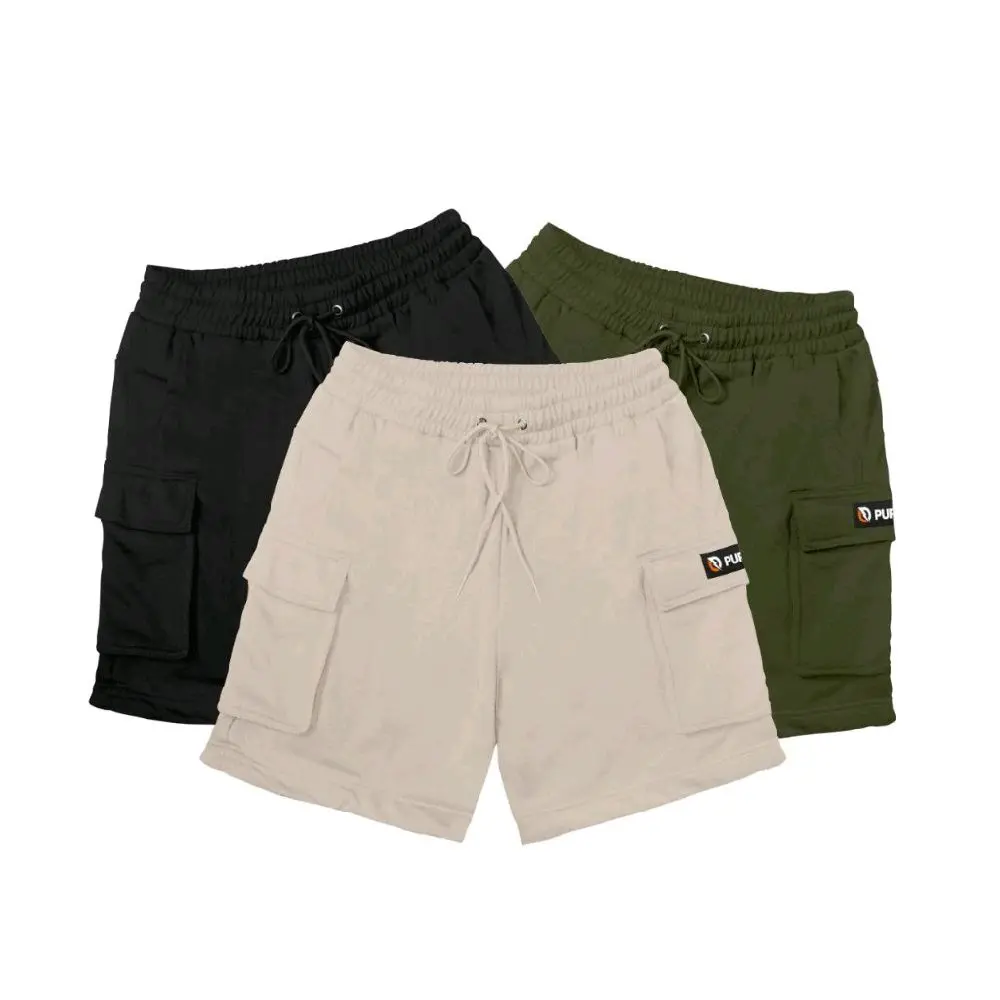 Celana Pendek Pria Cargo Matt Fleece Shorts Surfing Distro Santai Dewasa Stretch Pant Hitam Army Lembut Nyaman Kantong Katun Karet Panjang boxer priamurah