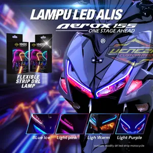 LAMPU LED ALIS AEROX 155 V 2 BONUS DEVIL EYES LAMPU SENJA AEROX 2016 2017 2018 2019 2020 155 LAMPU SENJA LED MOTOR AEROX LAMPU LIS AEROX Asli Foto