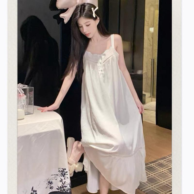 Váy Ngủ Xuông 2 Dây Trẻ Trung Đẹp Dịu Dàng