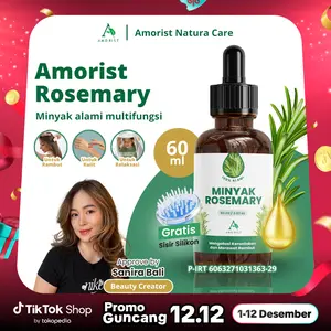 Amorist Rosemary 60ml Minyak Rambut Alis & Janggut Perawatan Alami Keb*takan Free Sisir Silikon Haircare Rambut Kering Vitamin