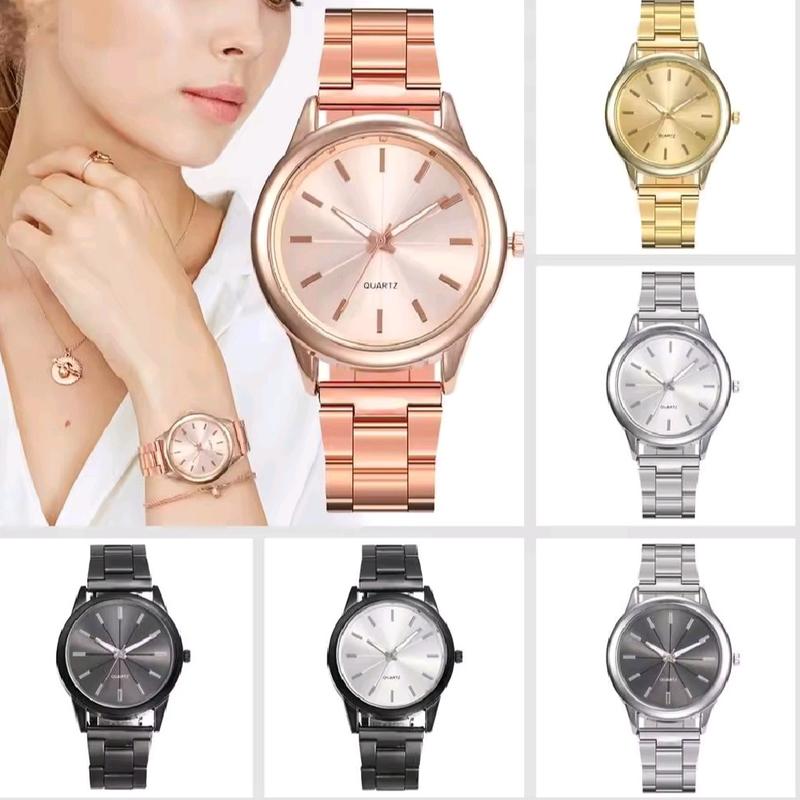 COD Terlaris Jam Tangan Wanita Analog Quartz Casual Fashion Strap Rantai Stainless Steel  Watches 0