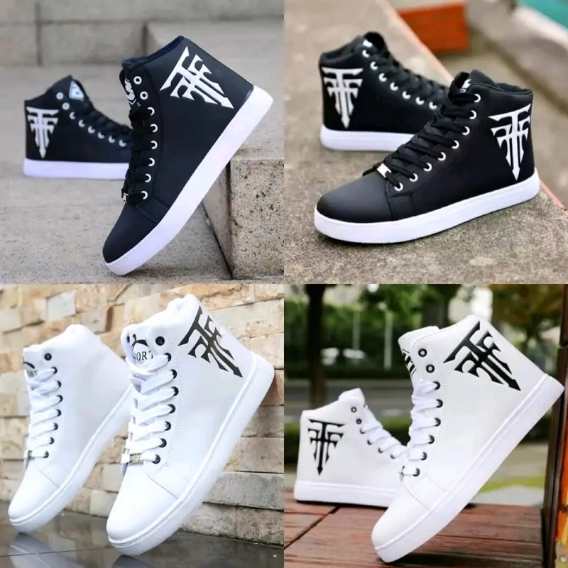 CUCI GUDANG - Sepatu BOOT Snekers kasual Pria dan wanita FTF sepatu boot cowok korean 4