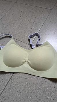 Product Review of Letter Braces Seamless Underwear Small Chest Push up Spring and Summer Thin and Comfortable Breathable Belly Extraction Breast Fixed Cup Sports Bra from A**e ** 0