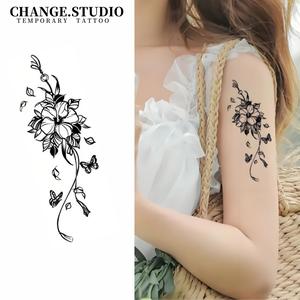 Hình Xăm Tạm Thời, Thiết Kế Hình Bướm Và Hoa, Lâu 15 Ngày, Không Thấm Nước, Không Lo Bị Ma Sát, Miếng Dán Hình Xăm