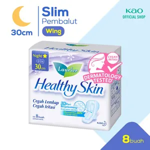 Laurier Healthy Skin Night 8s - Pembalut Wing 30cm