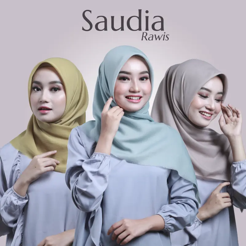 Promo Jilbab Saudia Rawis/Hijab Segi Empat Saudia Rawis