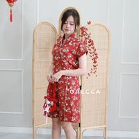 Gambar Lixiu Midi Dress Wanita Cheongsam Imlek CNY Orecca - Dusty Pink dari Orecca.id Kota Administrasi Jakarta Barat 1 Tokopedia