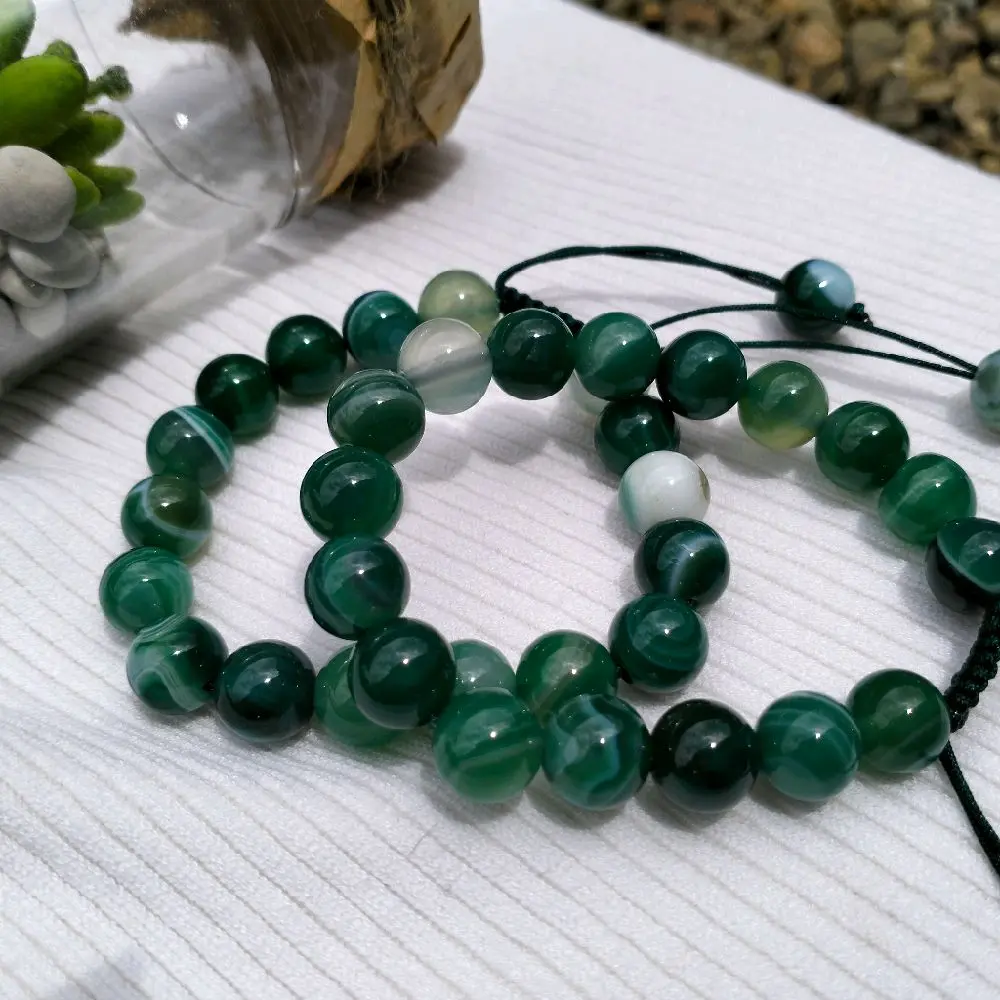 Gelang Premium Christopas Hijau / Gelang Batu Asli / Batu Premium / Batu Asli / Natural Stone / Batu Akik Bracelets