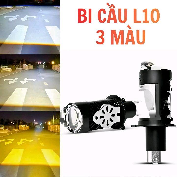  Đèn pha Led L10 tích hợp 3 màu ánh sáng thay đổi màu qua từng lần bật tắt phá sương mù siêu sáng - Phụ Kiện 