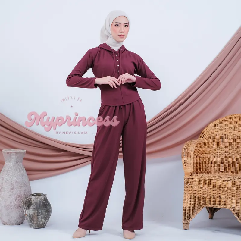 ZENA ONESET HOODIE KNIT PREMIUM | BAJU SETELAN KNIT HOODIE WANITA LENGAN PANJANG | ONE SET KNIT ACTIVEWEAR BY MYPRINCESS 4