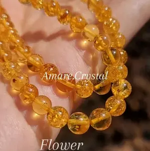 AMBER Bracelet Natural Flower Baltic Blood Gelang Natural Alam Getah Pohon Resin