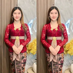 Setelan Kebaya Sofia Mahogani Premium Strait Wanita Mewah Dress Atasan Wisuda  Kondangan Karnaval  Dewasa Lamaran Remaja Panjang Baju Pesta Cantik