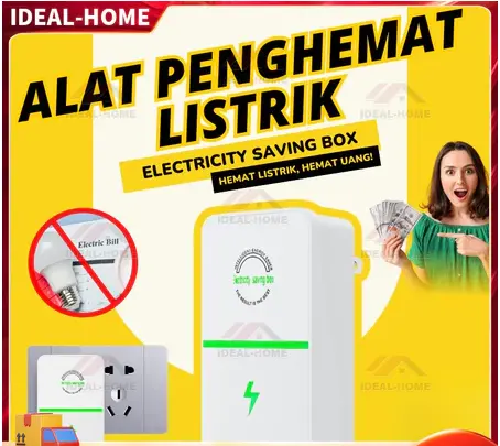 (Beli 1 Dapat 2) Alat Penghemat Listrik Hemat Daya Listrik PLN Electricity Saving Box Token Meteran Rumah