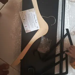 Rak dinding besi lemari baju Ambalan Hambalan gantung serbaguna 60x20cm Gantungan Kayu