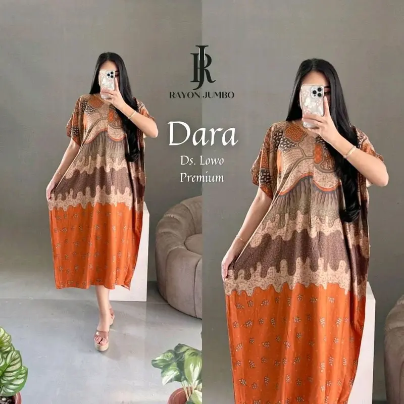 JAVARIES - Daster Wanita Lowo Dara - Rayon Premium Nyaman, Anggun, dan Busui Friendly | Daster Batik Motif Etnik Cantik 4