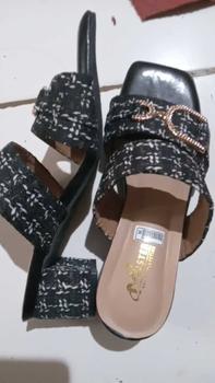 Product Review of Sultan Shoes | Sendal Hak Tahu 5 cm Wanita Flat Slop Tali Kokop Kekinian Aksesoris Gesper Rantai D | Sandal High Heel 5cm CasuaL from a**0 0