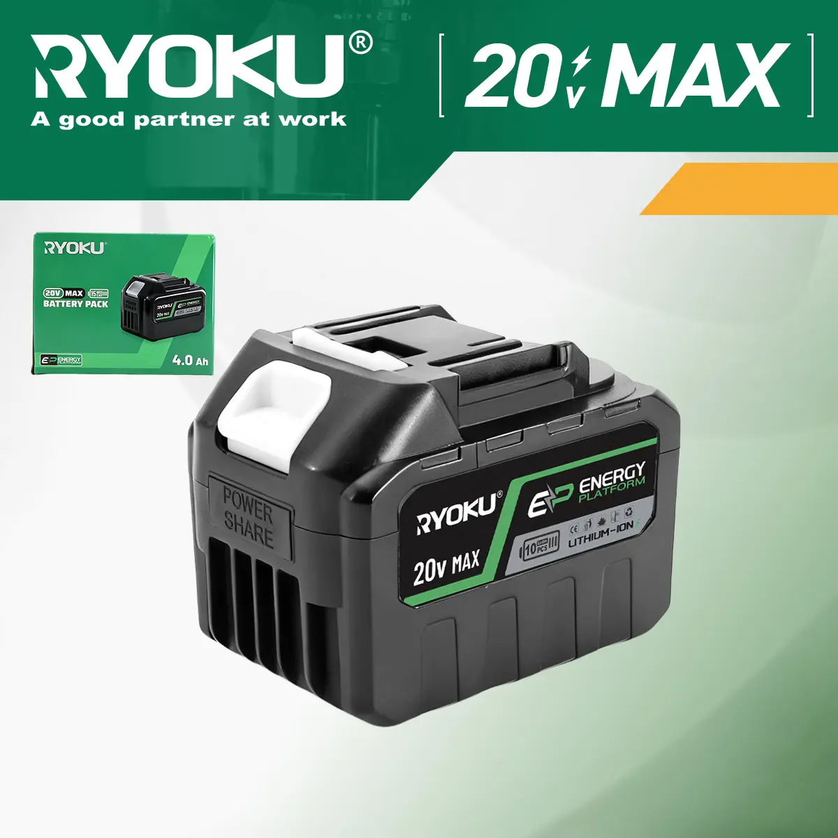 RYOKU cordless tool battery Pack 4.0AH 15cells - TikTok Shop Philippines