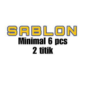 CUSTOME SABLON Minimal 6 pcs 2 Titik Produk Umum untuk Berbagai Kebutuhan