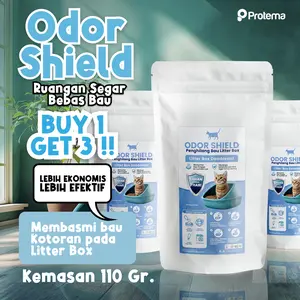 [BUY 1 GET 3] ODOR SHIELD Penghilang Bau Litter Box Kucing | 110gr | Odor Removers by Protema