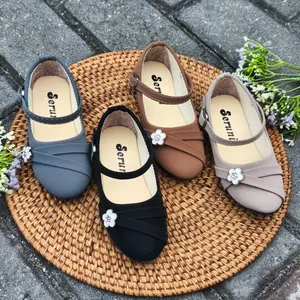 Luvee Shoes - Sepatu Anak Perempuan Mary Jane Hambre Motif Bross Pita | Sepatu Pesta & Kondangan Anak