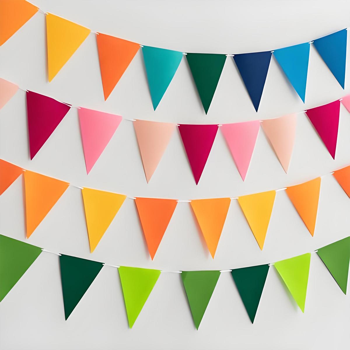 READY Bunting Flag Kain Aesthetic Bisa Banner Custom Flanel TRIANGLE FLAG Birthday Flag / Dekorasi Ultah / Hiasan Pompom / Garland Flag / Banner Flag