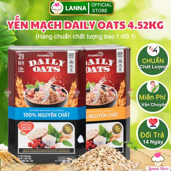 【DATE MỚI NHẤT Yến Mạch Daily Oats Mỹ cán dẹp/ vỡ  Thùng 4.52kg Chất Lượng Làm Bánh /Hạt Ngũ Cốc Thức Ăn Healthy Food Eatclean Siêu Ngon Quaker Oats