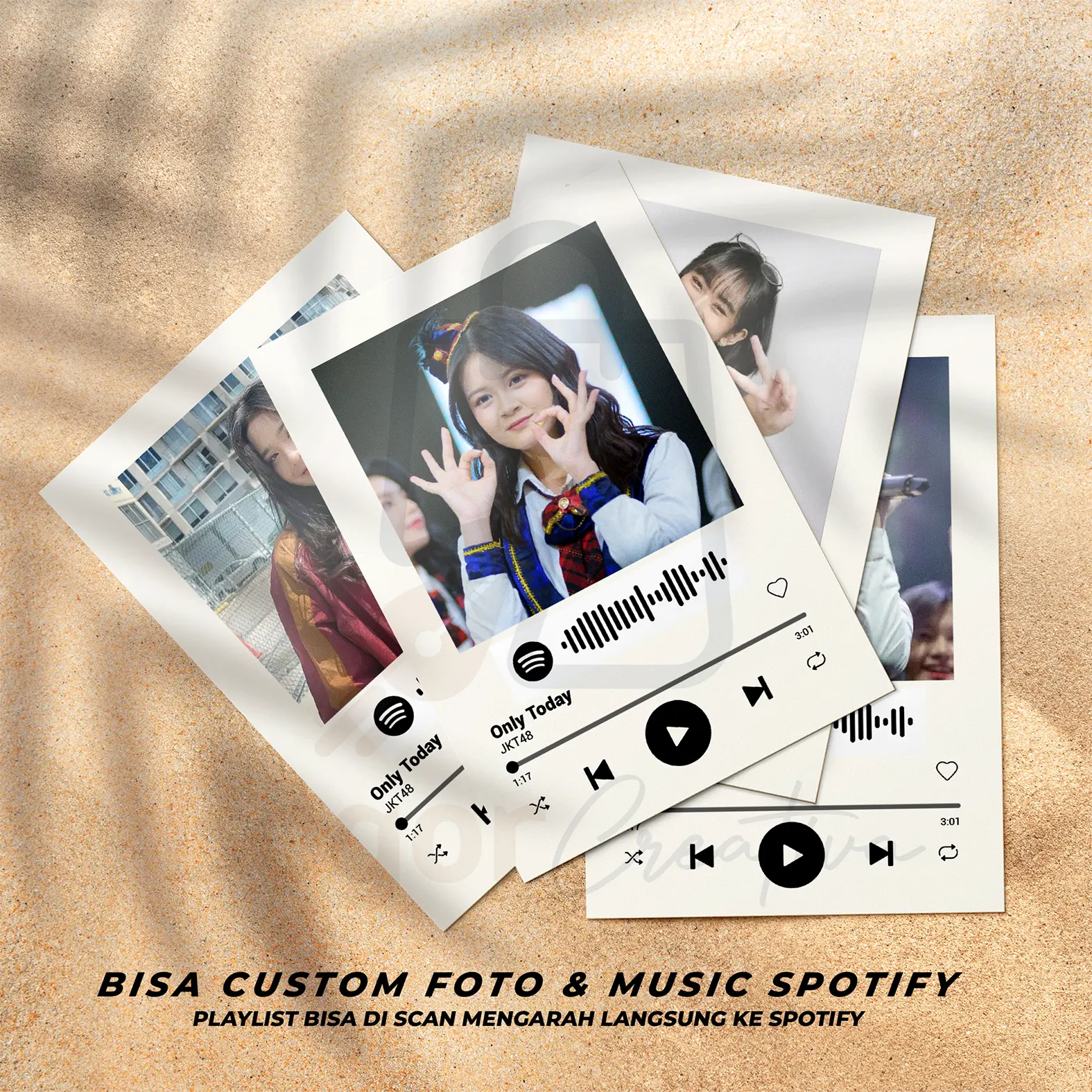 100 Foto Polaroid Spotify Bisa Custom