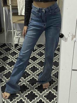 Product Review of Kivi Garment Jeans Cutbray Wanita Highwaist Jeans Cutbray Stylish, Cutbray Denim, Sentuhan Flare Klasik,Celana Wanita, Celana Panjang Stretchy (Melar) from ** 3