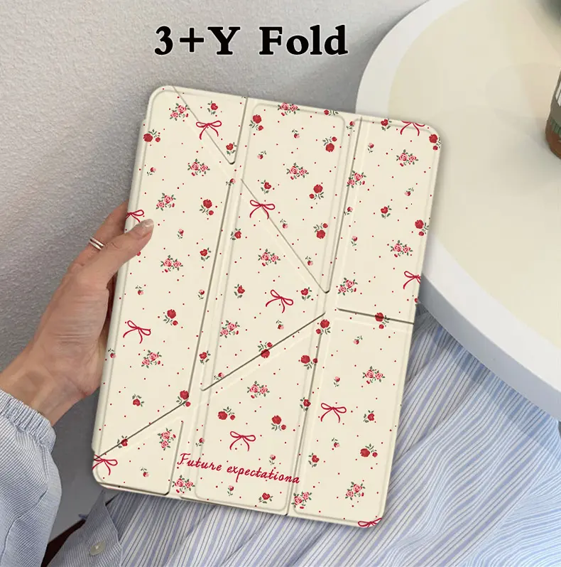 3-Y Fold Tablet Case for TECNO Megapad 11 Infinix Xpad 20/11/30E 11"/20 Pro 12.2" Magnetic Pen Slot Anti-Drop Anti-Bend Slim Lightweight