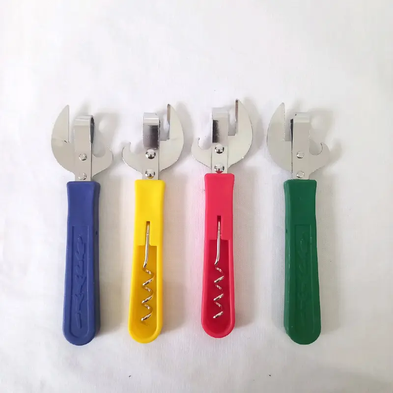 Pembuka Kaleng/Botol 3 in 1, Can/Wine Bottle Opener,  Alat Pembuka Kaleng Botol Manual Kitchenware Biru Hijau Kuning Merah 1