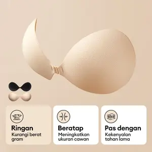 ANGEL MOMMY Stiker Payudara Push Up Bra Tak Terlihat Bantalan Payudara Silikon Yang Dapat Bernapas Stiker Payudara Gaun Pengantin Suspender Pakaian Dalam Tanpa Tali Dada Besar Dada Kecil NCO