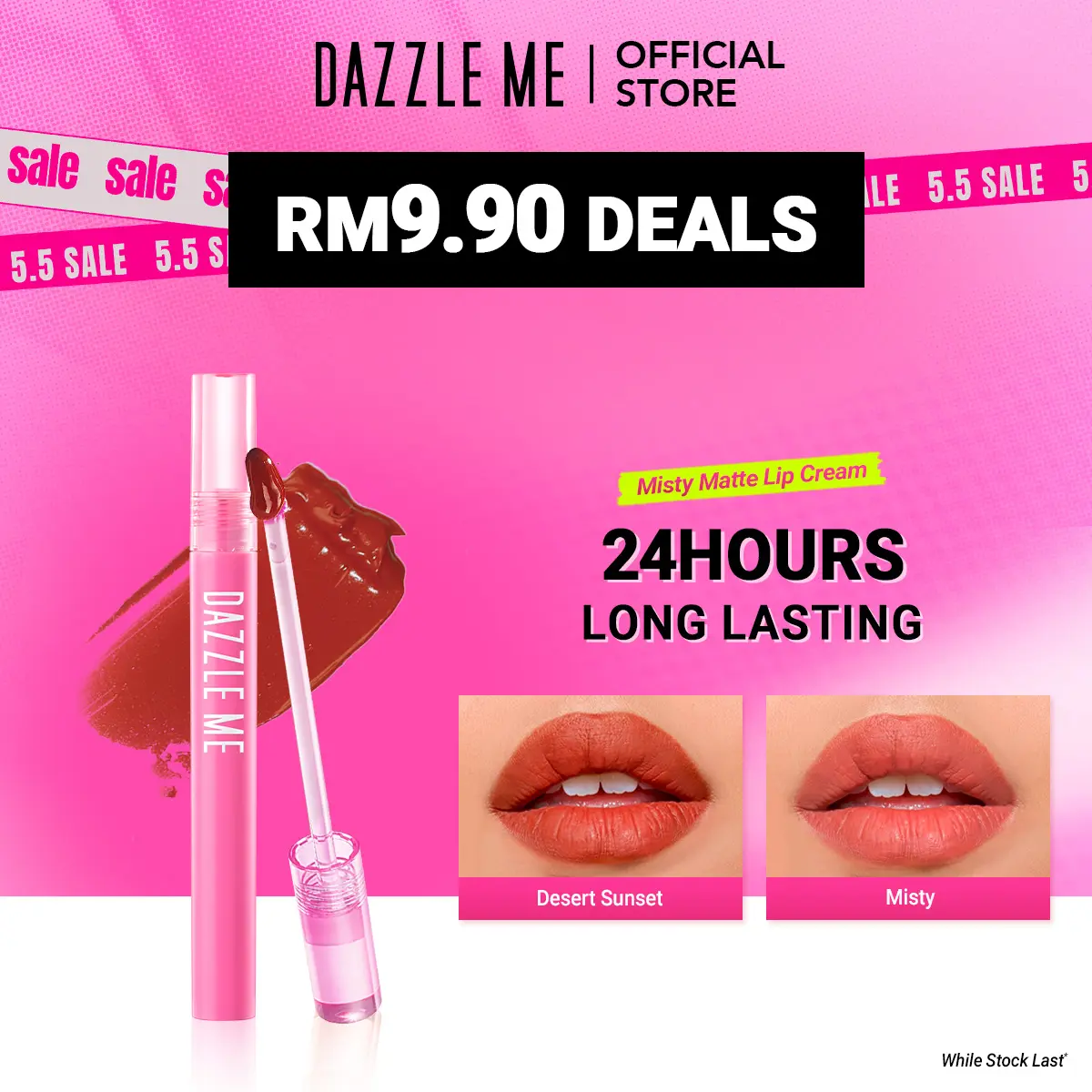[BEST SELLER!!] DAZZLE ME MATTE LIP CREAM - Long Lasting Smudge Proof Lip Cream Matte Lipstick Liquid