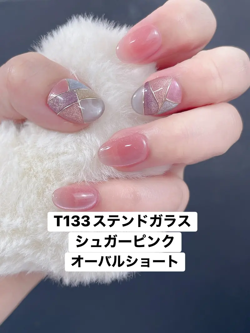 T462)【popo】ネイルチップつけ爪 オーバルショート - TikTok Shop