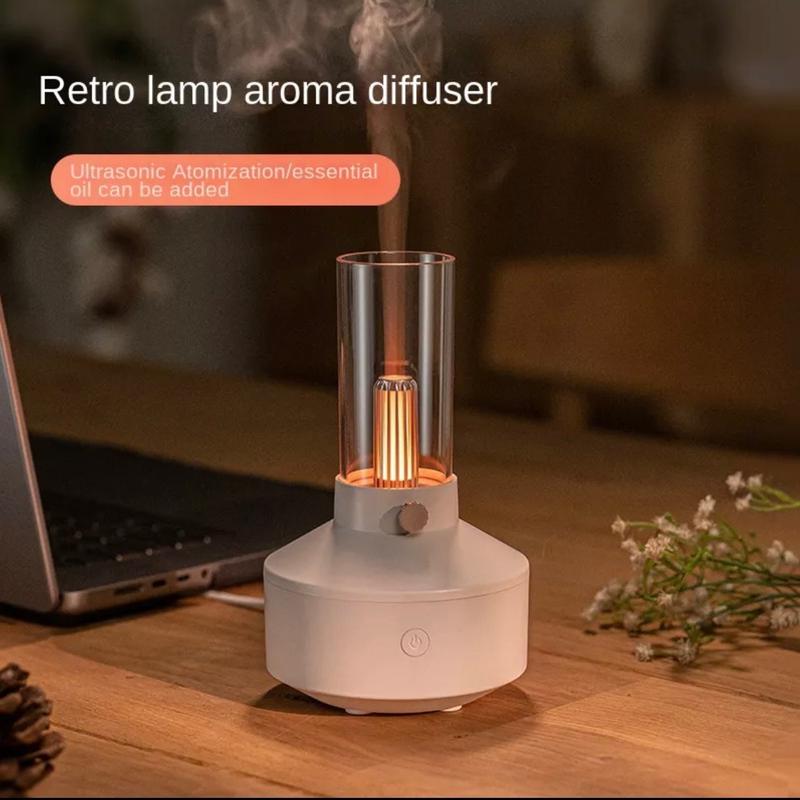 Retro Diffuser Humidifier | 2-Stage Nightlight | Therapeutic Candlelight Mood Enhancer | Essential Oil 1