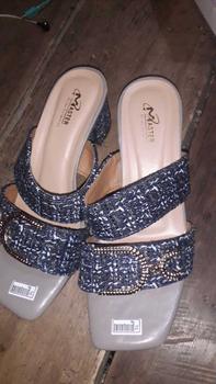 Product Review of Sultan Shoes | Sendal Hak Tahu 5 cm Wanita Flat Slop Tali Kokop Kekinian Aksesoris Gesper Rantai D | Sandal High Heel 5cm CasuaL from r**a 0