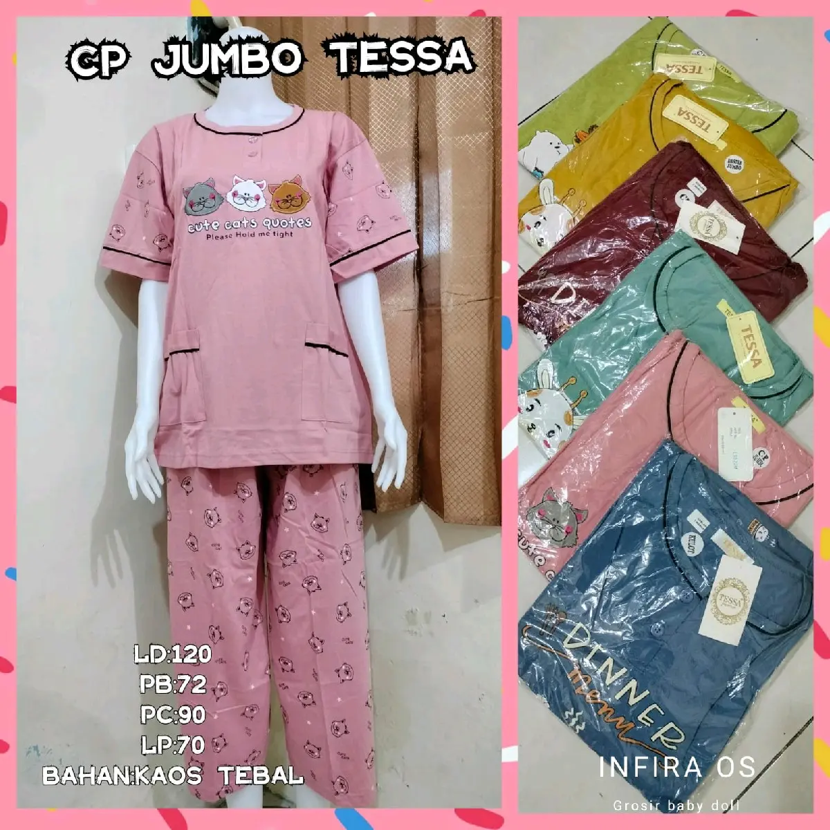 Baju tidur Cp tessa jumbo