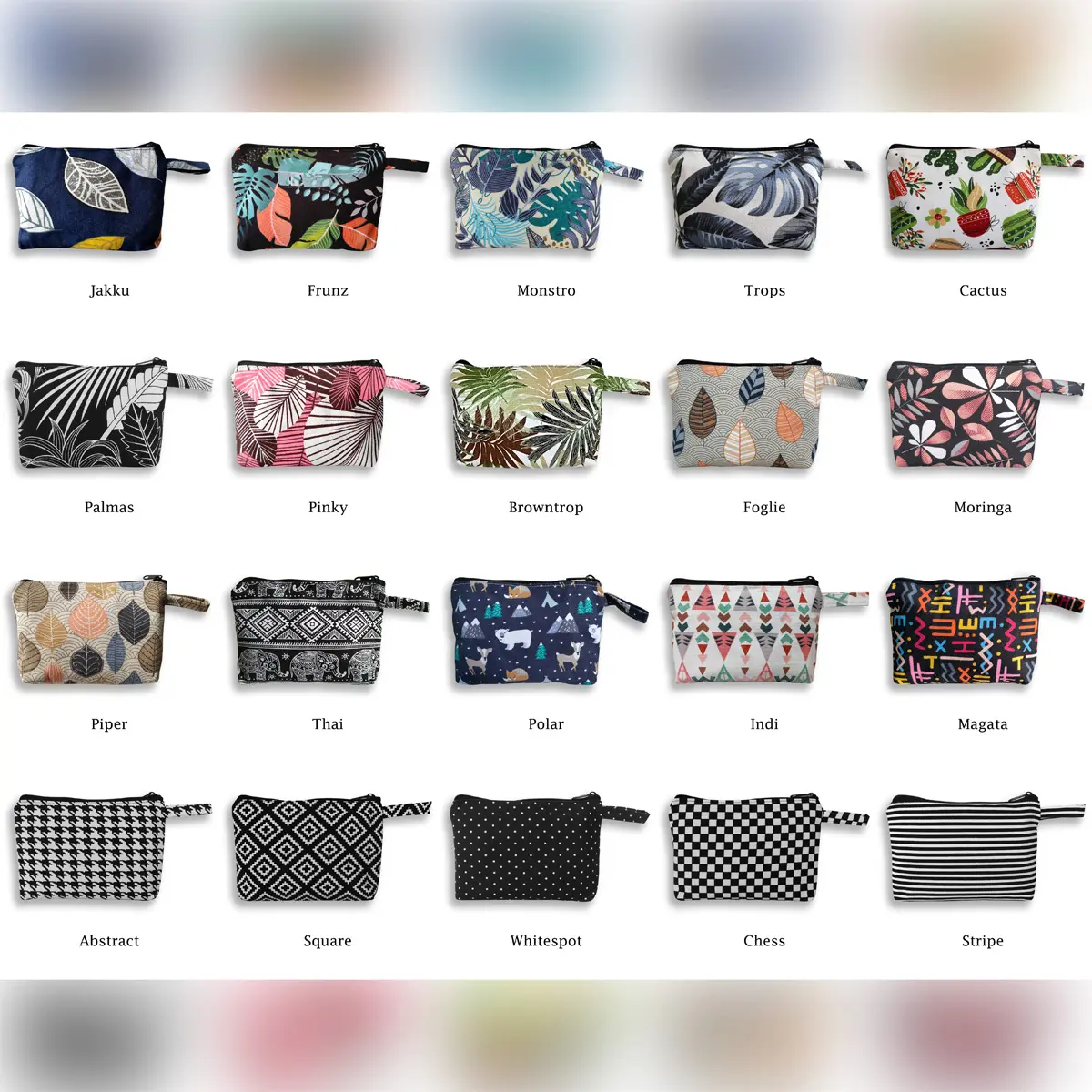 POUCH KANVAS TWILL TEBAL MOTIF BISA UNTUK SOUVENIR 20x15