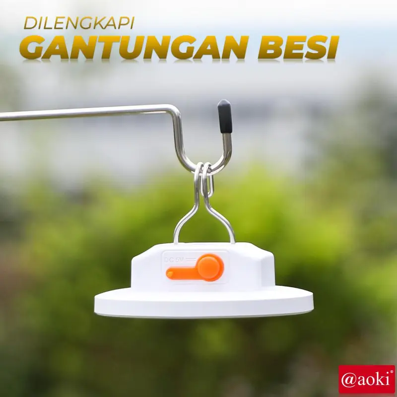 AOKI Lampu LED Magnet Dinding Bisa digantung Serbaguna Rechargable USB Warna Aesthetic - ZS 2