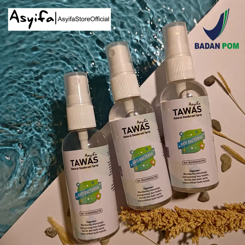 PAKET ISI 3 Tawas deodorant spray asyifa 60ml 1