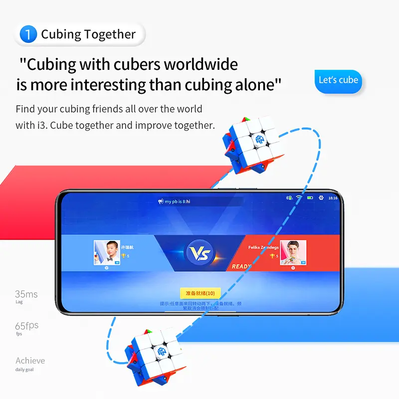 Khối lập phương thông minh GAN 356 I3 chuyên nghiệp, đồ chơi ứng dụng Bluetooth , câu đố trẻ em, đồ chơi giáo dục, quà tặng 2