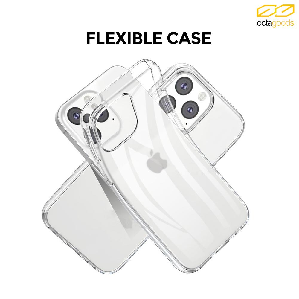 Case iPhone 13 Pro Max 13 Mini OctaGoods Silicone Clear Soft Casing
