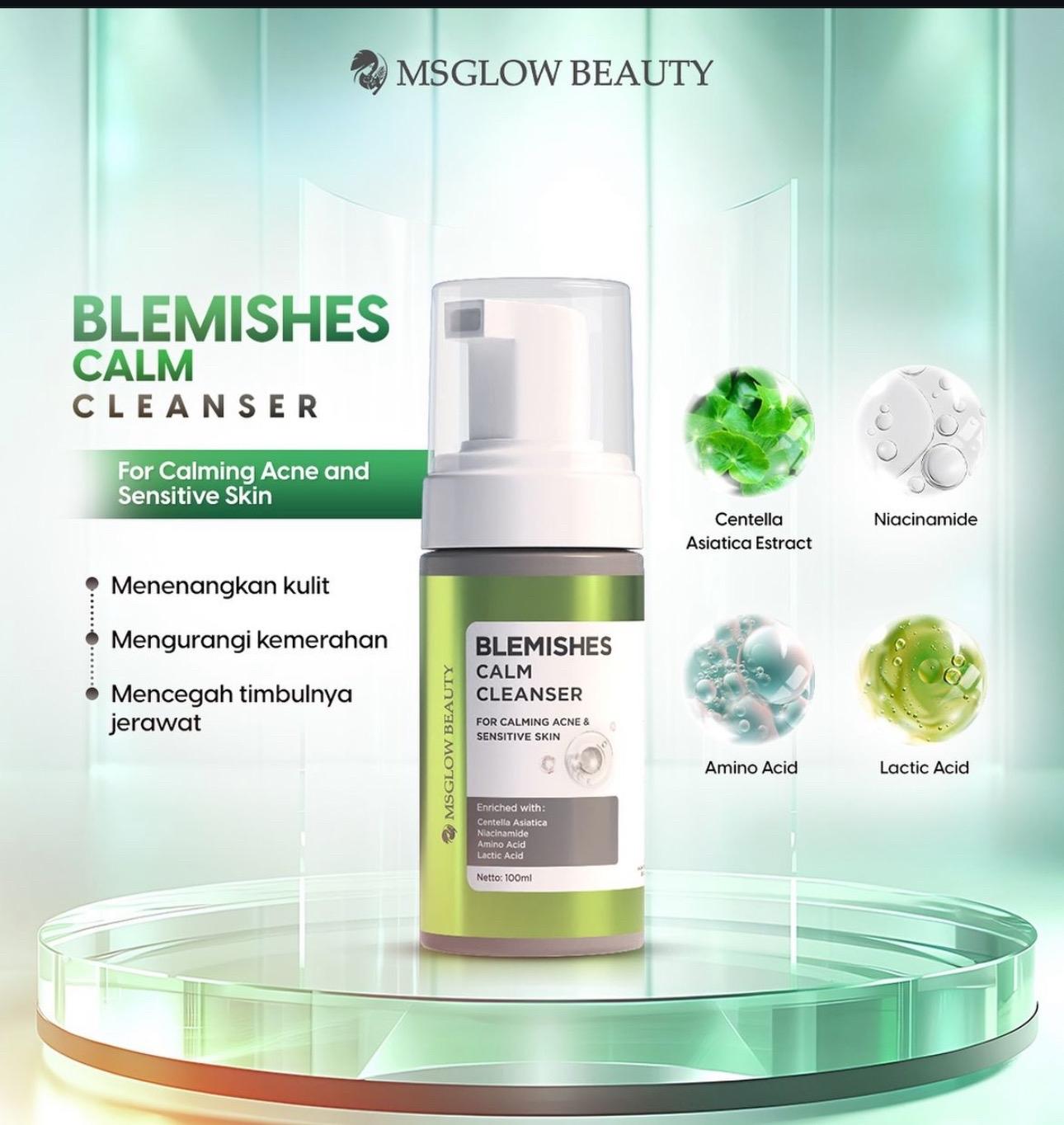 FACIAL WASH MS GLOW - Facial Wash Blemish - Facial Wash Super Clean - Facial Wash Whitecell Dna Cleansing Foam - Sabun Wajah - Brightening Facial Wash