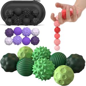 Juguete de Pelota Fidget, Juguete Sensorial de Silicona para Alivio del Estrés para Adultos, Adolescentes con Autismo, TDAH, Ansiedad, Texturas Divertidas Juguetes de Viaje tipo Rodillo Regalo